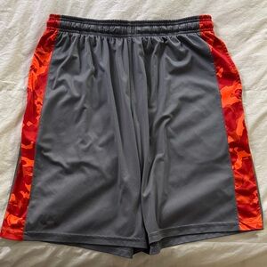 Under Armour Men's Gray and Orange Camo Athletic Shorts